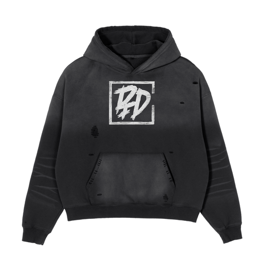 Frayed Sunfade Boxy Fleece Hoodie