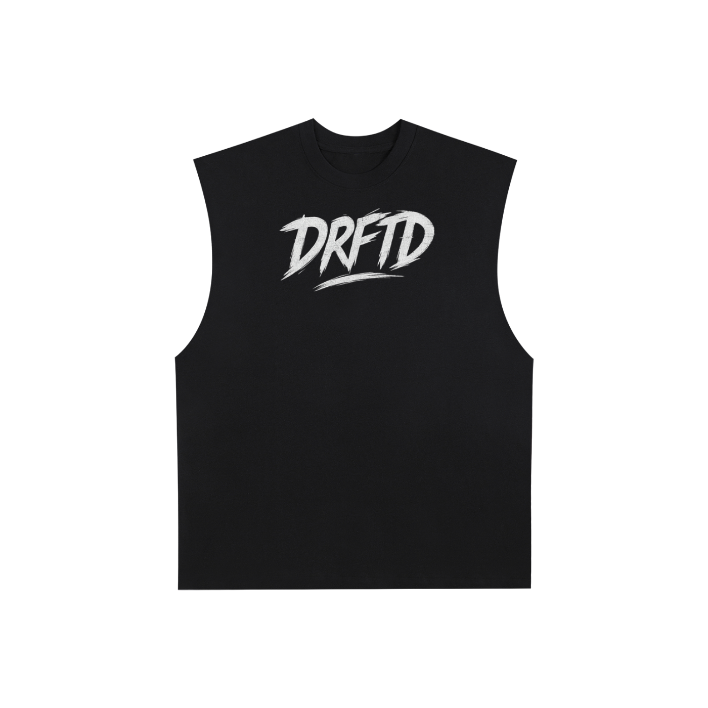 Raw Edge Cotton Graphic Tank Top
